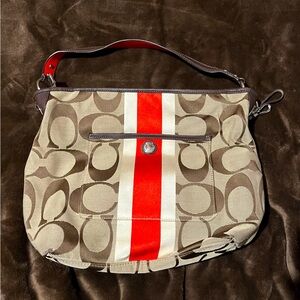 Coach purse with long and short straps